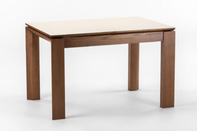 Розкладний кухонний стіл "Мілан-люкс", колір SE7031, стільниця з матовим склом