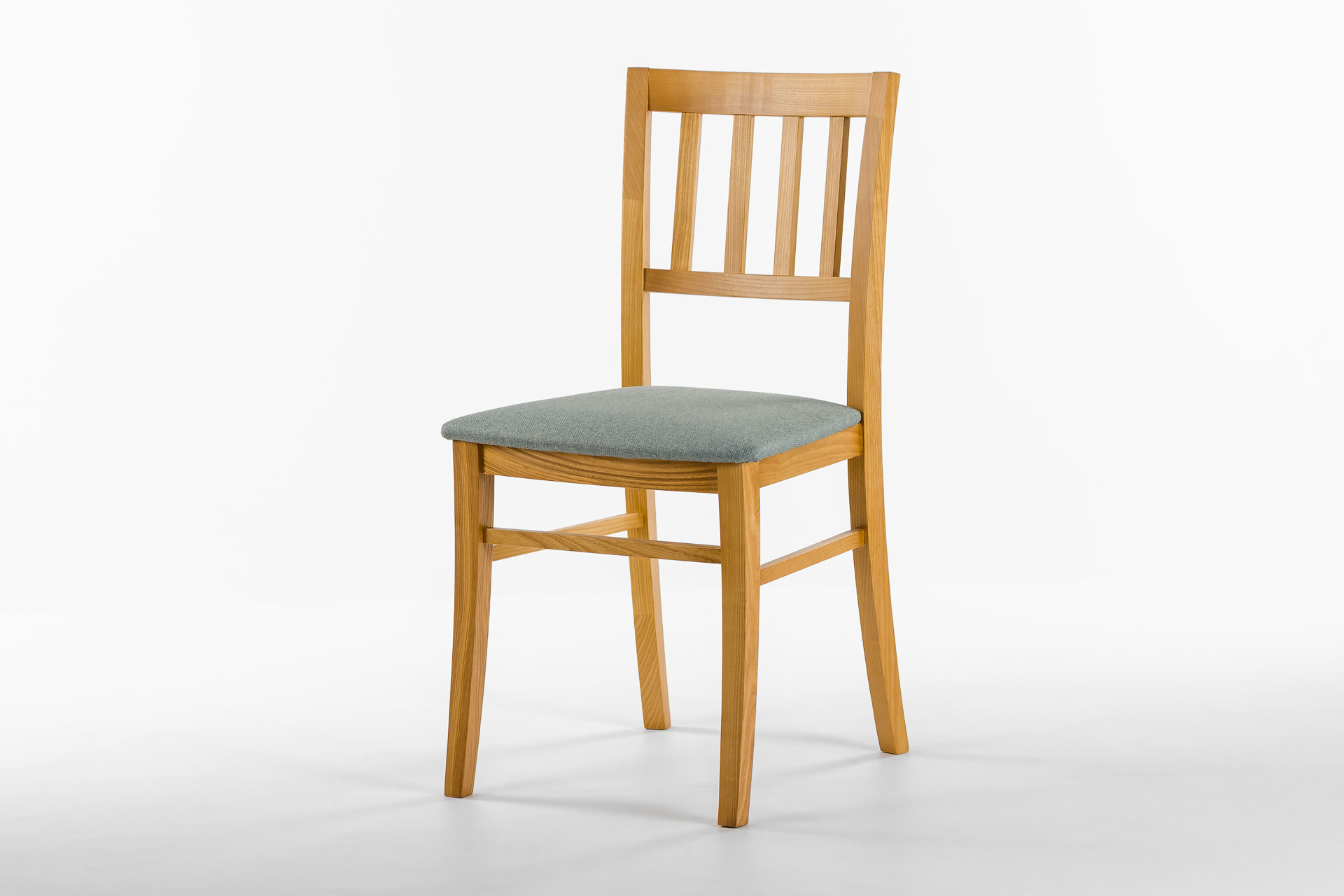 Кухонний стілець 08МВП з м'яким сидінням лазурного кольору, обивка рогожка Exim MALMO CADETBLUE 72 • OLEKSENKO Столи та Стільці •