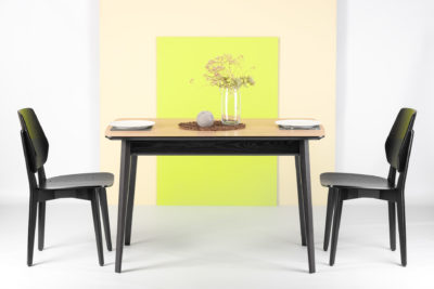 Комплект: стіл "Венті-орто": прямокутна HPL-стільниця + 4 стільця "03ВТ" з твердим сидінням і спинкою